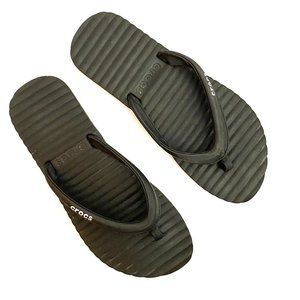 Crocs Women's Black Flip Flops 8